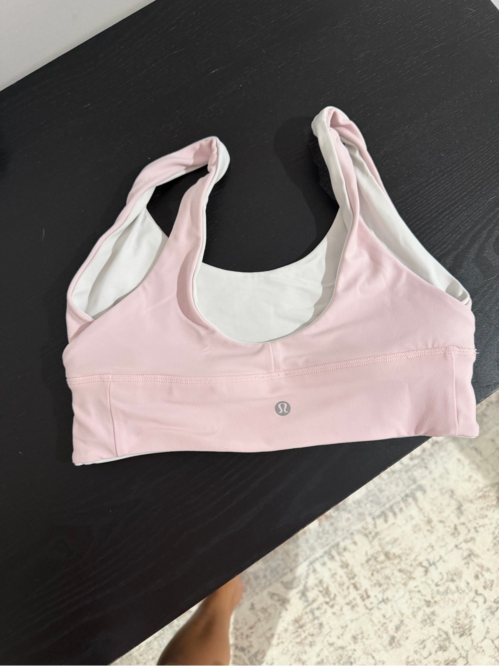 lululemon athletica Light Pink sports bra pink/white reversible